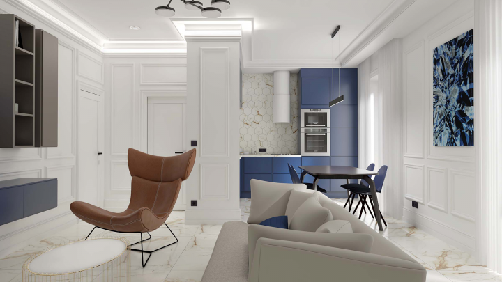 Дизайн квартиры 84 кв.м.