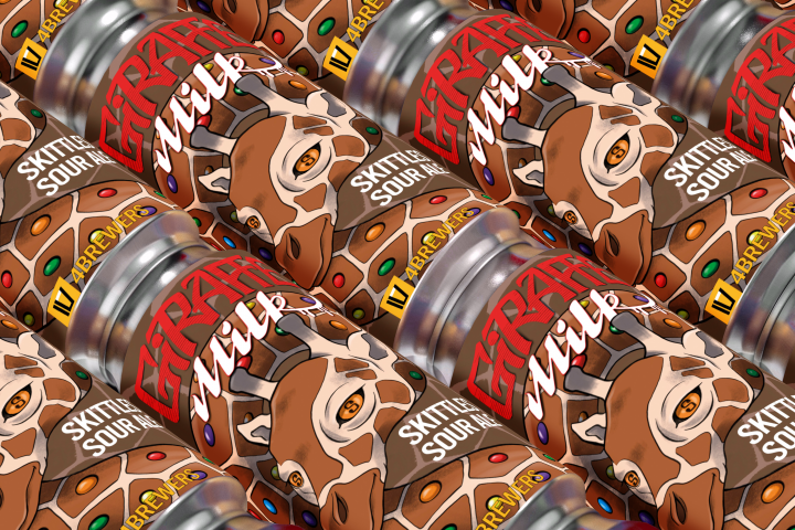 Дизайн иллюстративной этикетки для пива