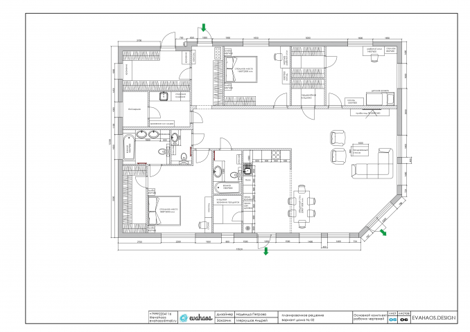 планировка частного дома (эскизный проект)
