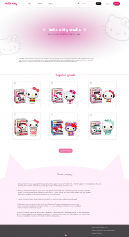 Концепт интернет - магазина Hello kitty