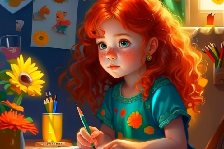 создать иллюстрацию к журналу для девочек