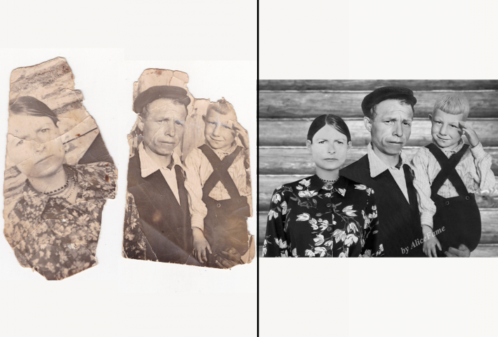 Сложная реставрация фотографии
