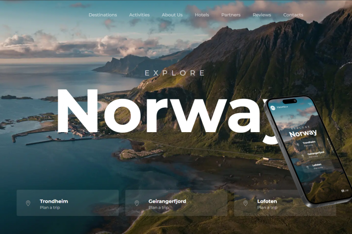 Адаптивная вертска сайта с полноэкраным скроллом