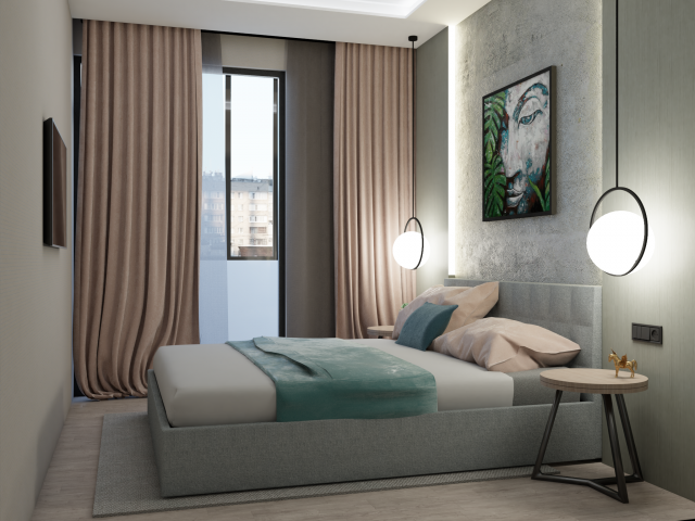 Проект визуализация спальни