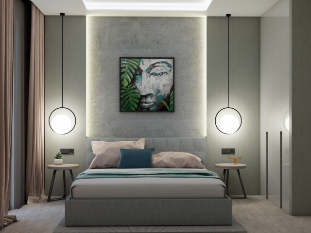 Проект визуализация спальни