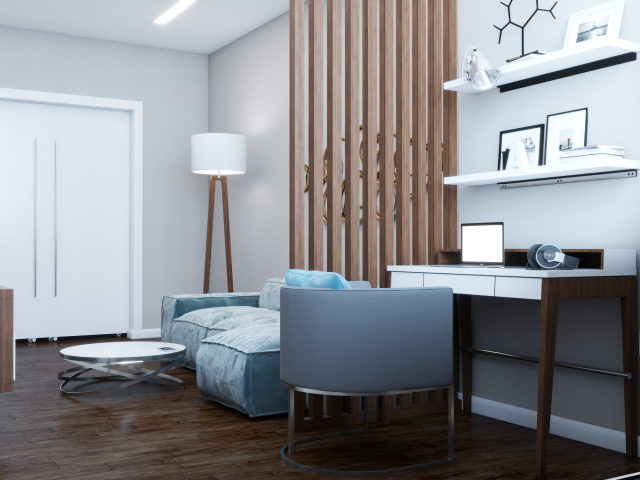 Проект визуализация гостиной