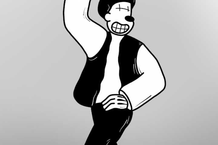 BW person