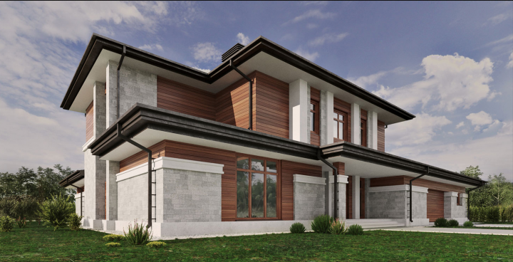 Wright Визуализация экстерьера.