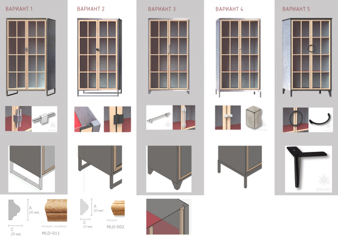 Разработка дизайна шкафа из металла