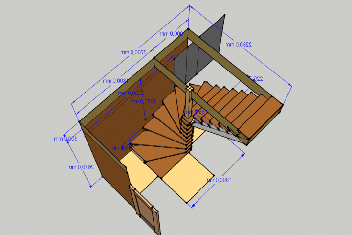 Проекты лестниц в Sketchup
