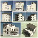 Варианты дома по готовому фундаменту с частично-скатной кровлей