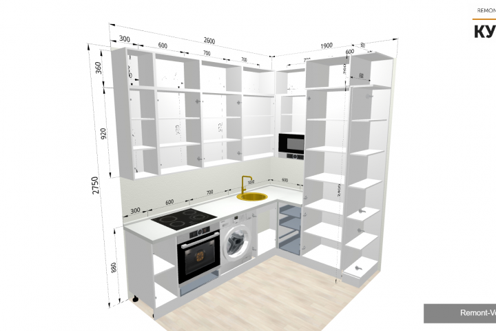 чертеж кухни