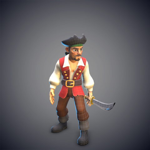 Пират 3d model