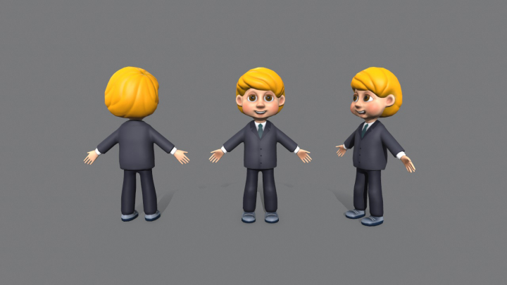 Школьник 3D модель