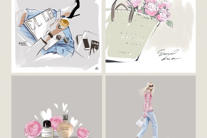 Сет иллюстраций для онлайн журнала магазина