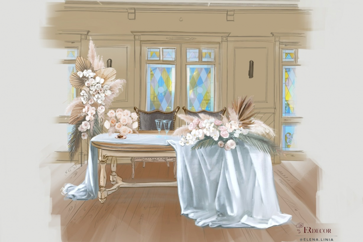 Художественная визуализация свадебная