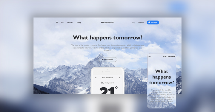 Landing Page для проекта FULLViewapp