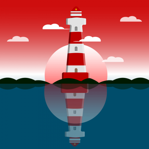 Векторная иллюстрация - маяк