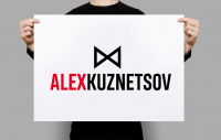 Логотип для ведущего праздничных мероприятий "ALEX KUZNETSOV"