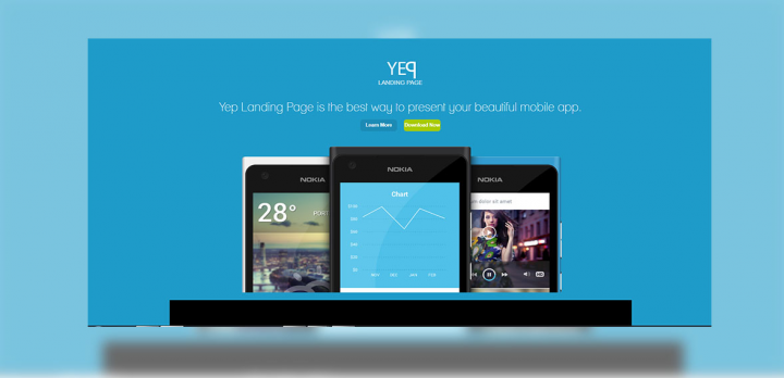 Верстка сайта для компании Yeq(смартфоны)