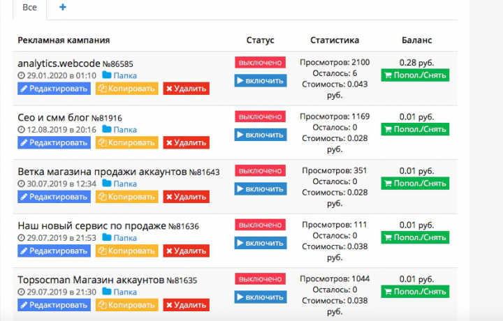Закупил дешевый мотивированный трафик на сайты через биржу