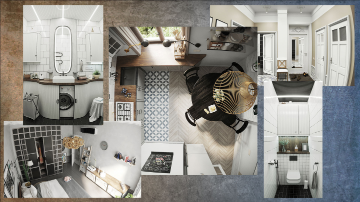 Дизайн-проект сталинки для проживания семьи