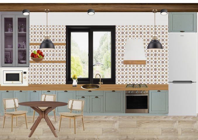 коллаж кухни загородного дома