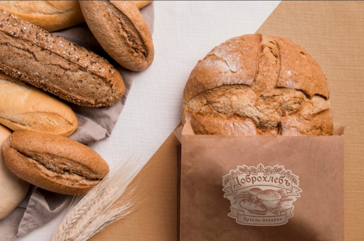 Упаковка, визитка и вывеска для пекарни