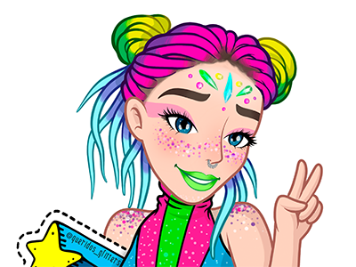 Стикеры для Queridos glitters