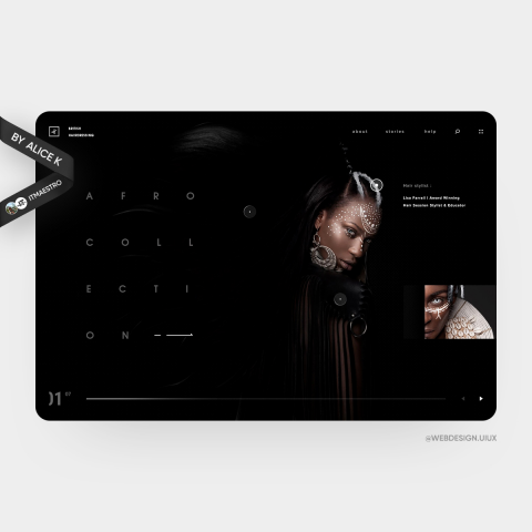 Британский конкурс стилистов — дизайн сайта UX/UI