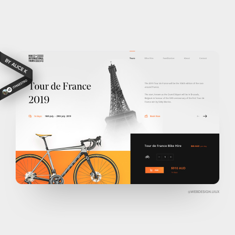 Tour de France — дизайн сайта UX/UI
