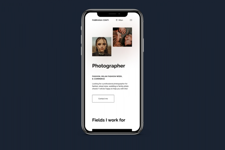 Сайт-визитка фотографа