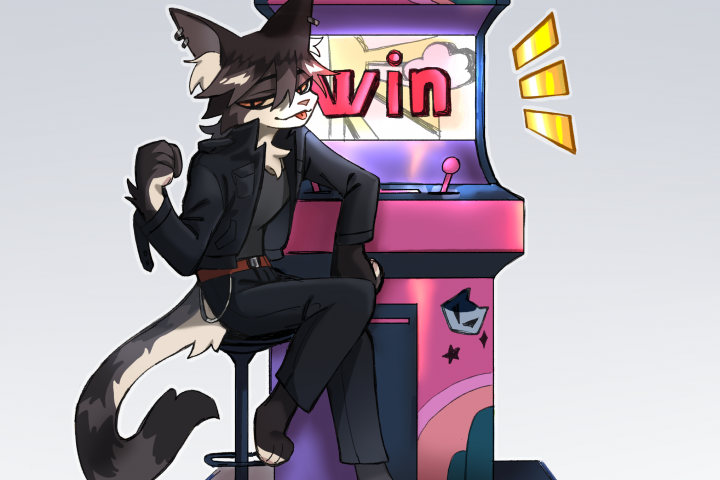 Иллюстрация с антропоморфном котом