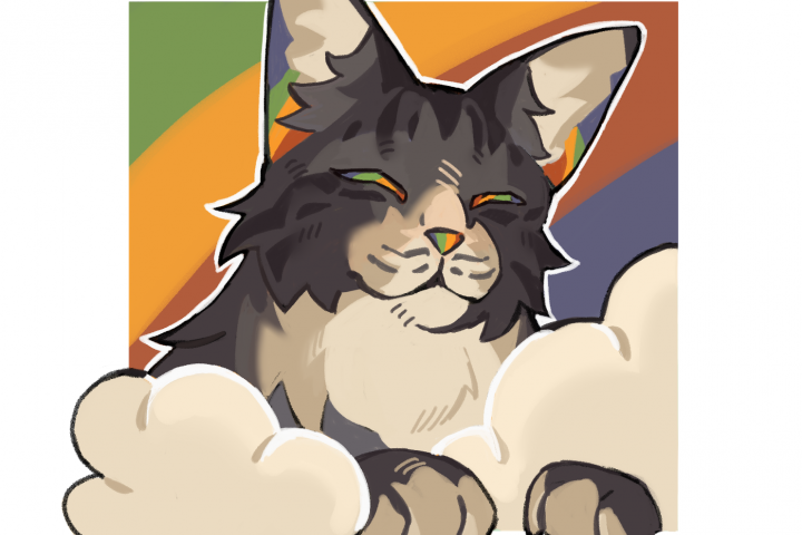 Иллюстрация с котиком