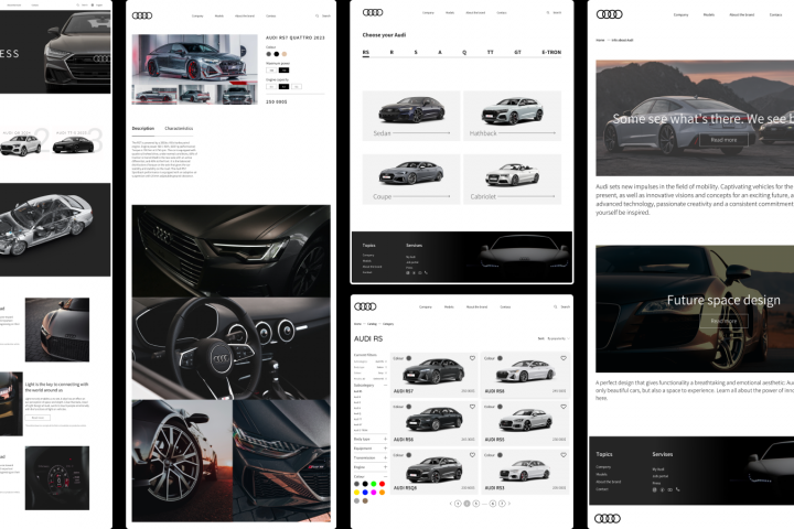 Редизайн E-commers для автомобилей Audi