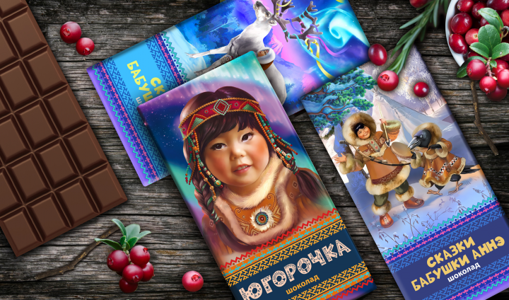 дизайн и иллюстрации для упаковки шоколада