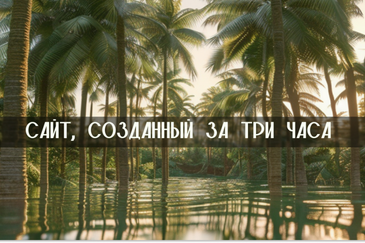 Сайт, сделанный за 3 часа.