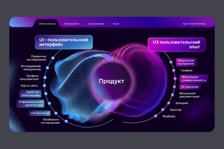 Инфографика для курса по UI/UX