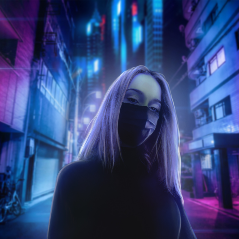 Обработка фото в стиле "Cyberpunk 2077"