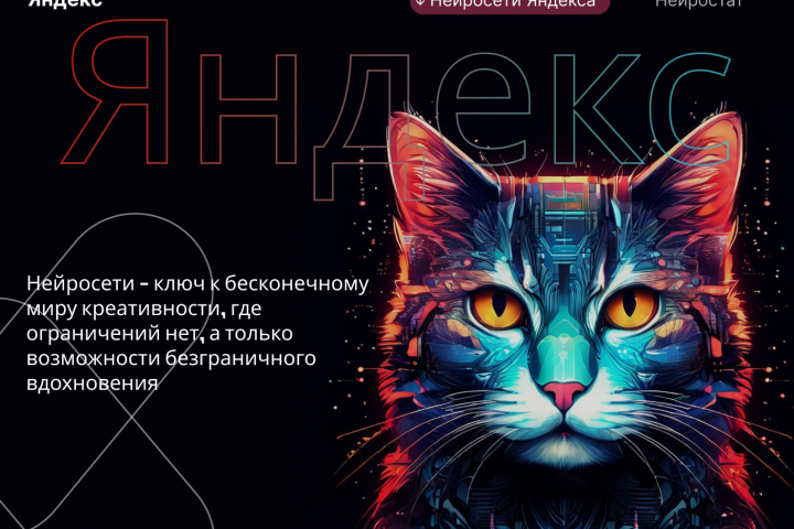 Лендинг для нейростети от Яндекса