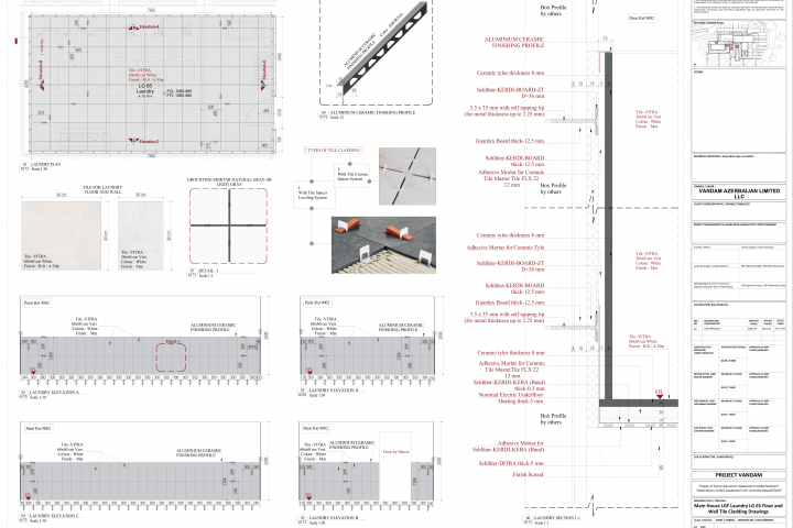 Laundry - Tile Cladding Shop Drawing
