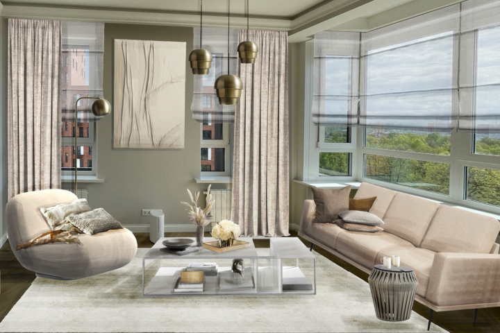 Визуализация текстильного оформления интерьера