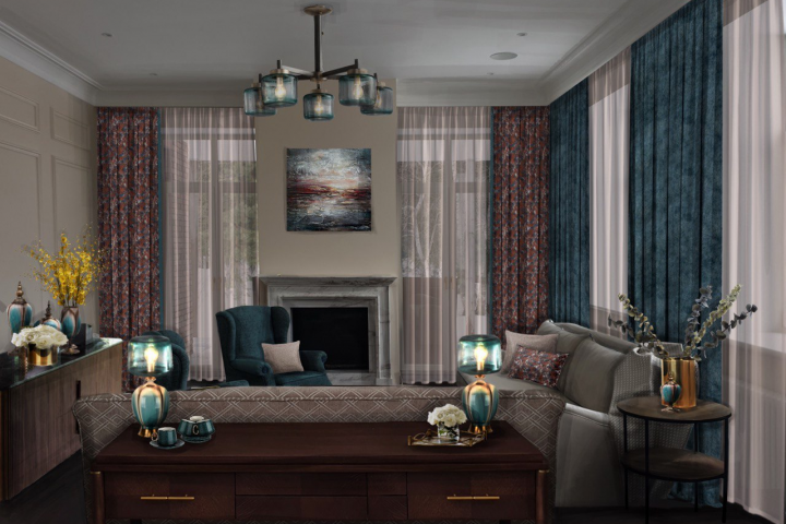 Визуализация текстильного оформления интерьера