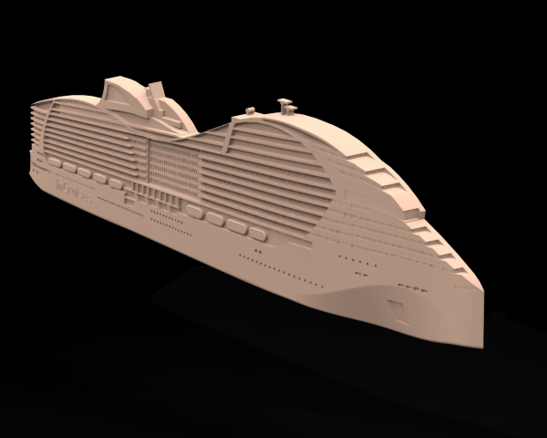 Барельеф круизного лайнера MSC