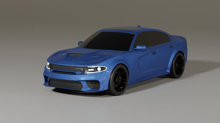 3d модель Dodge Charger SRT HellCat Widebody 2020
