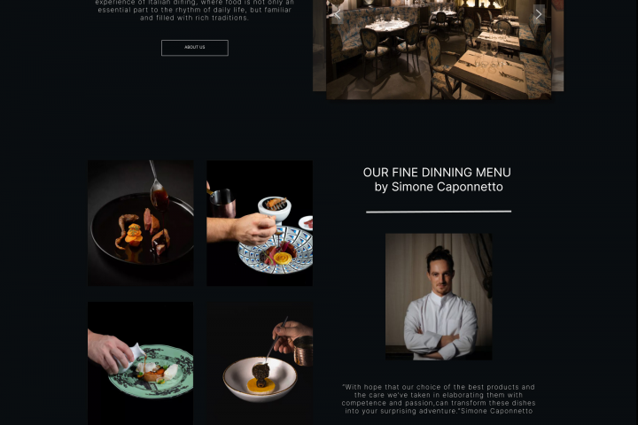 Дизайн сайта для итальянского ресторана