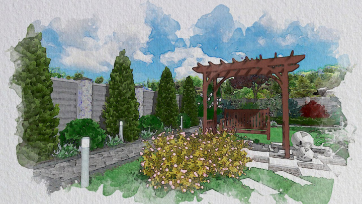 Ландшафтный дизайн участка 13 соток