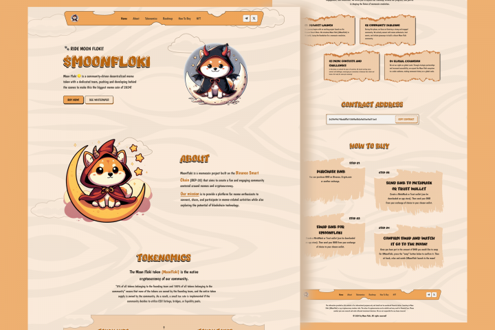 MoonFloki Crypto | Сайт + Дизайн