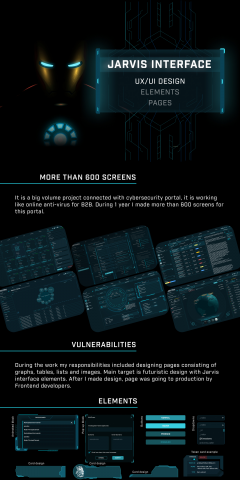UX/UI design for cybersecurity web-site (Jarvis interface)