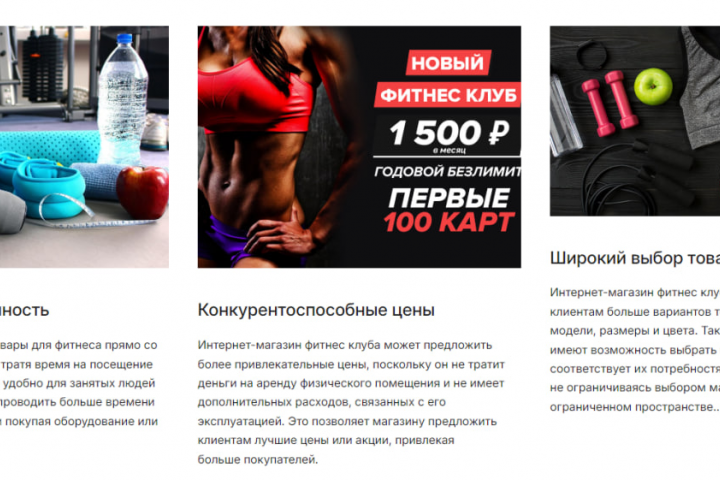 Описание сайта-магазина